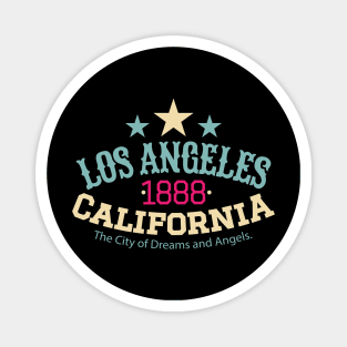 Los Angeles California 1888 - Los Angeles College style Logo Magnet